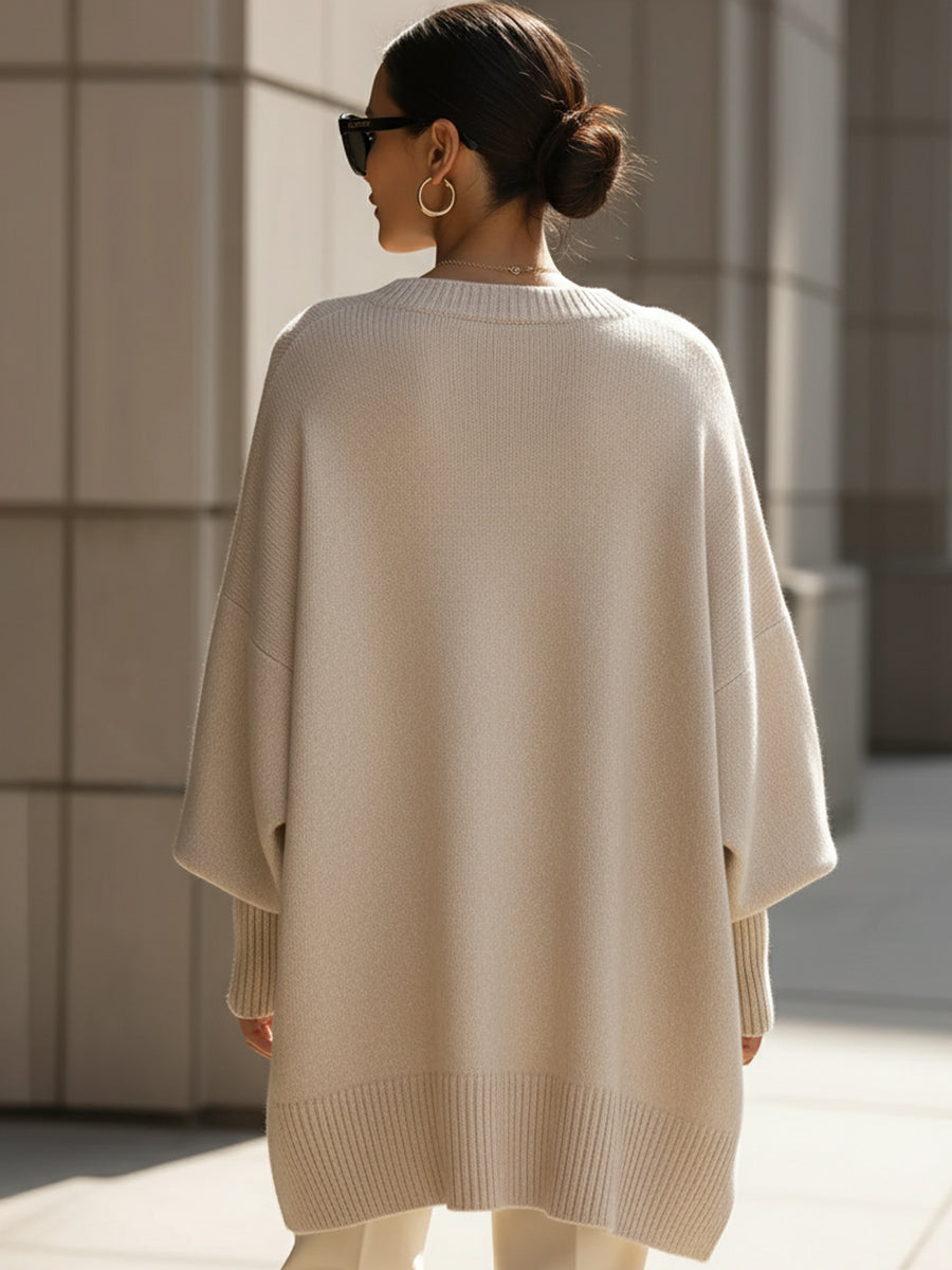 Women's Oversized Wool-Blend Sweater