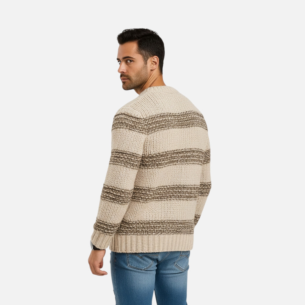 Men's Crew Neck Mid-Weight Winter Pullover Sweater
