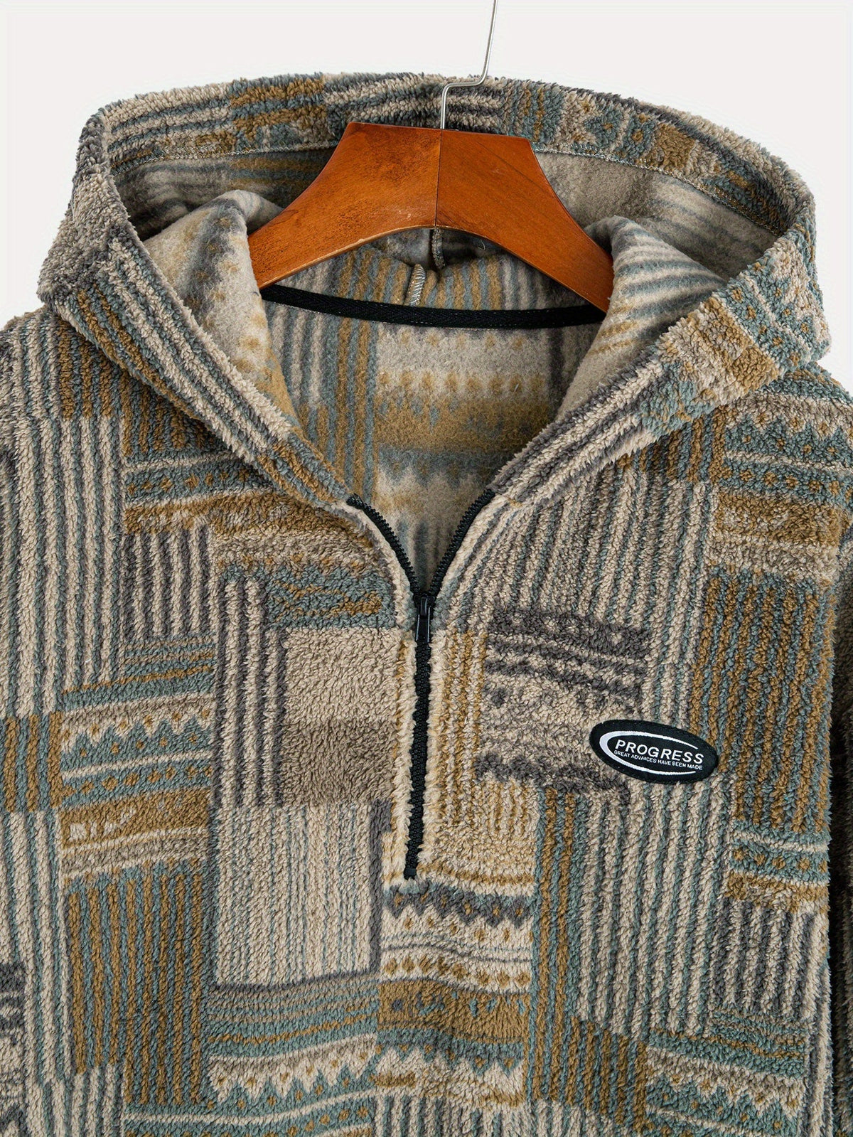 Women's Patterned Plush Quarter-Zip Pullover