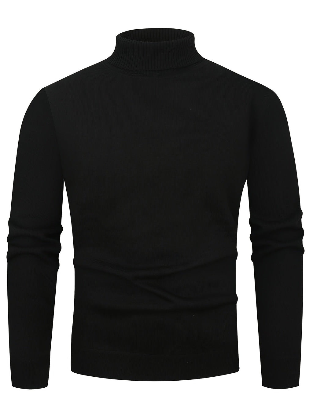 Men's Lined Roll Neck Pullover Sweater - Navy