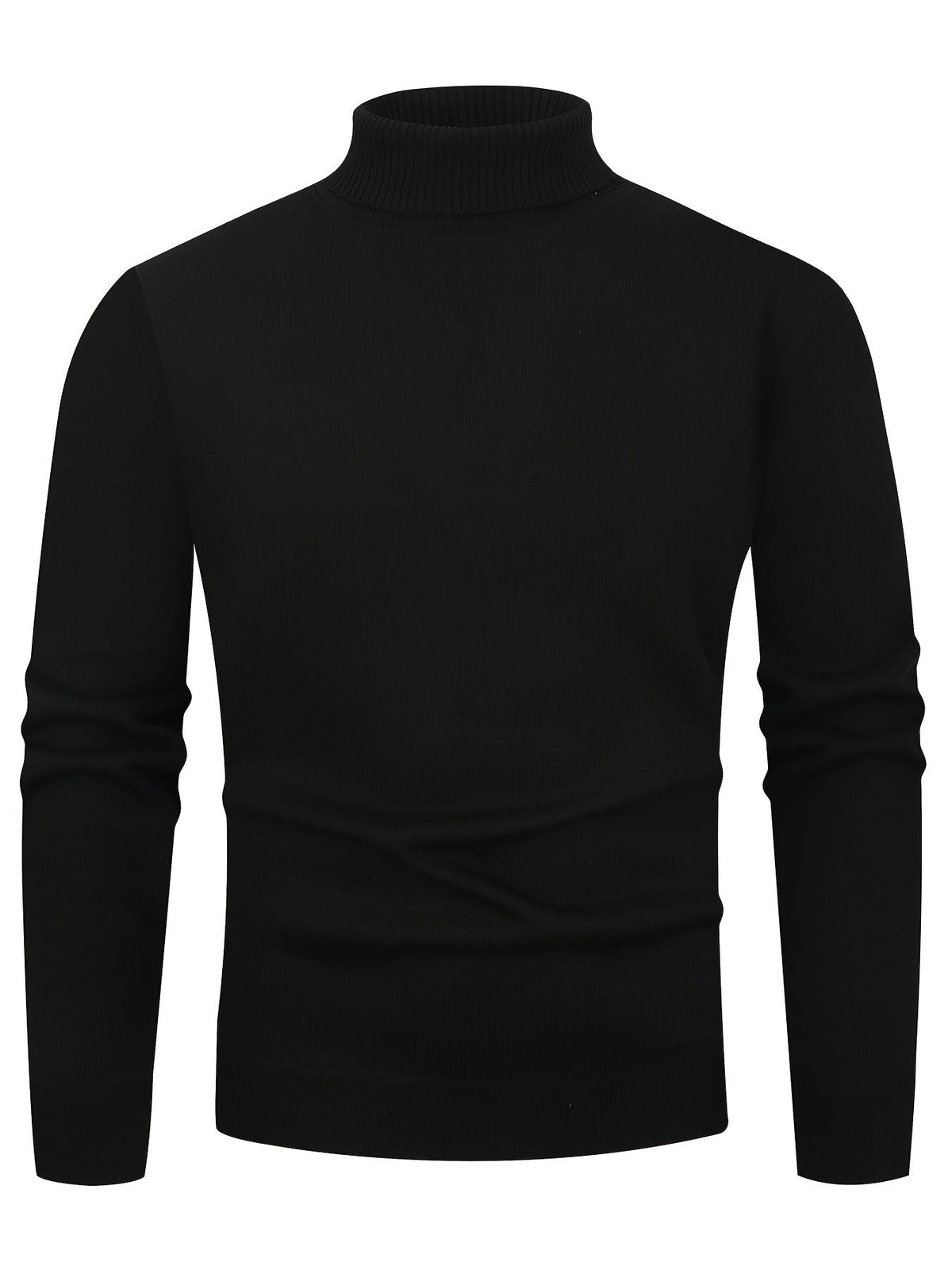 Men's Lined Roll Neck Pullover Sweater - Navy