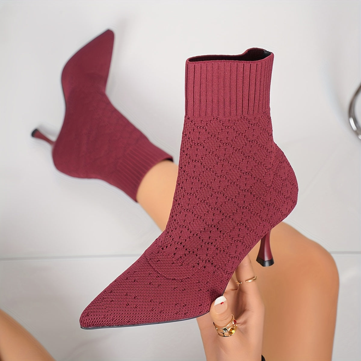 Women's Stretch Pointed-Toe Ankle Boots