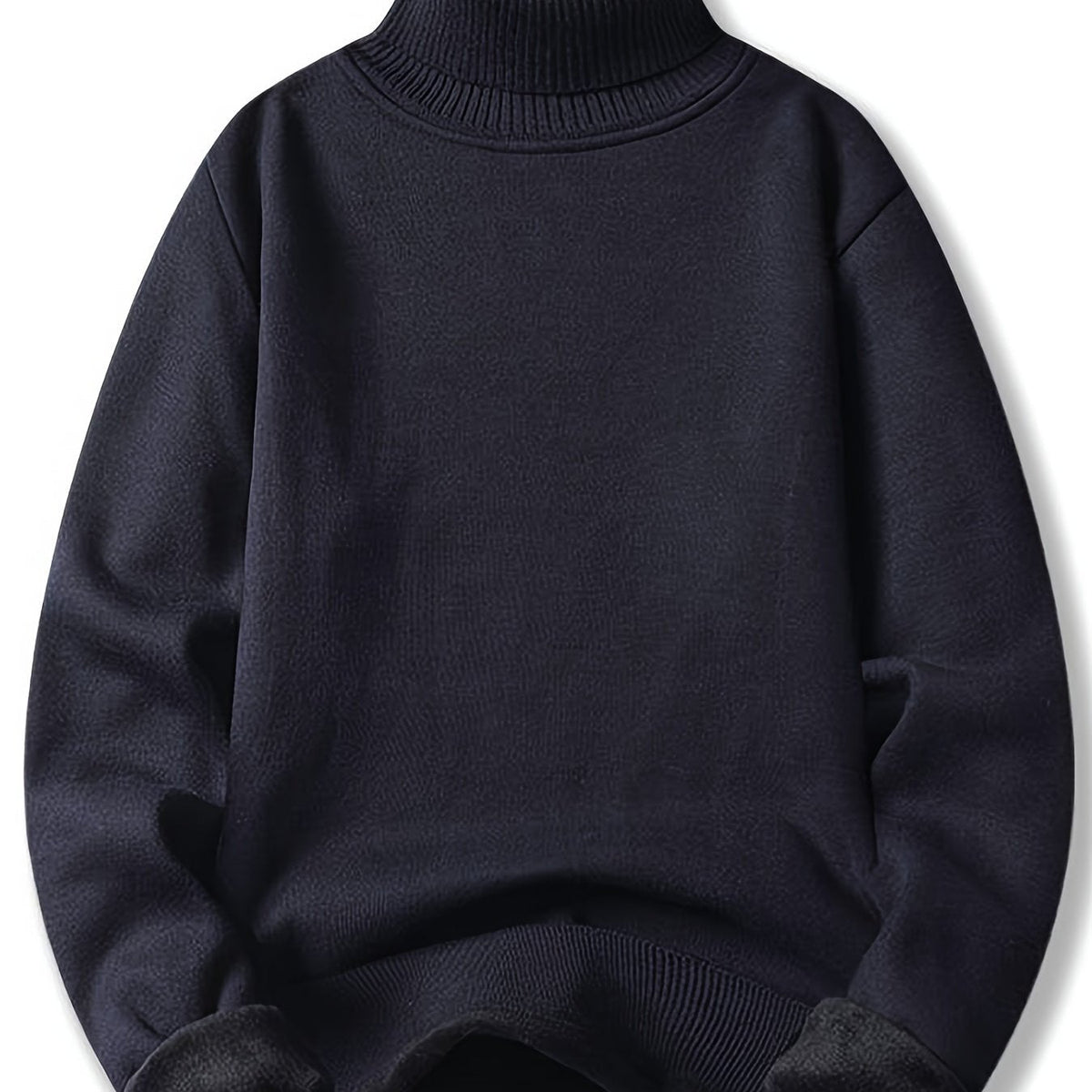 Men's Lined Roll Neck Pullover Sweater