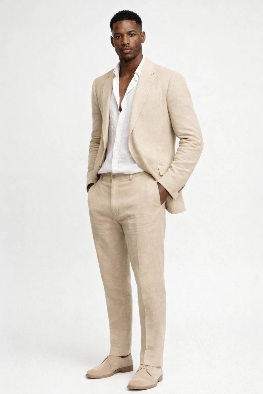 Men’s Tailored Two-Piece Blazer and Trouser Suit