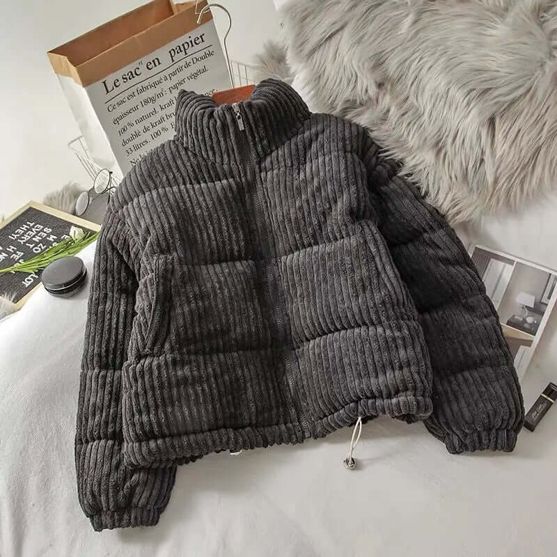 Women's Oversized Corduroy Puffer Jacket