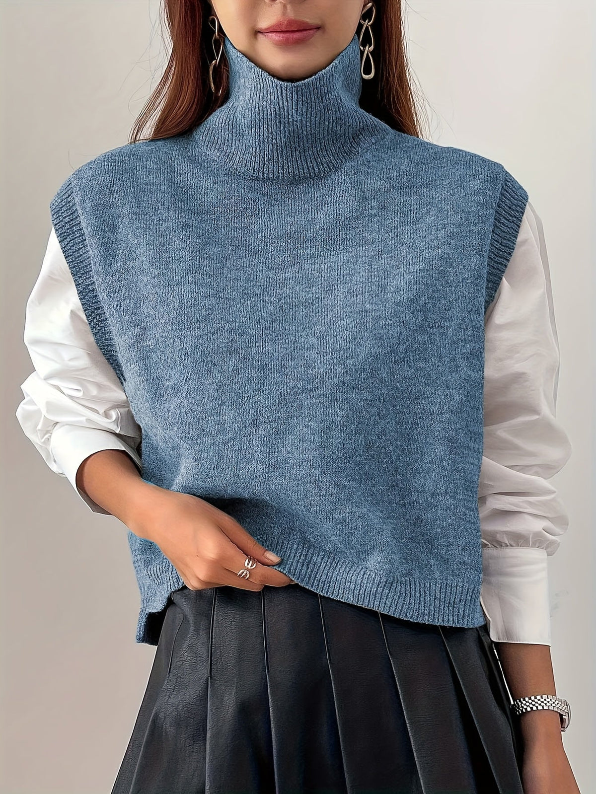 Women's High-Neck Sweater Vest