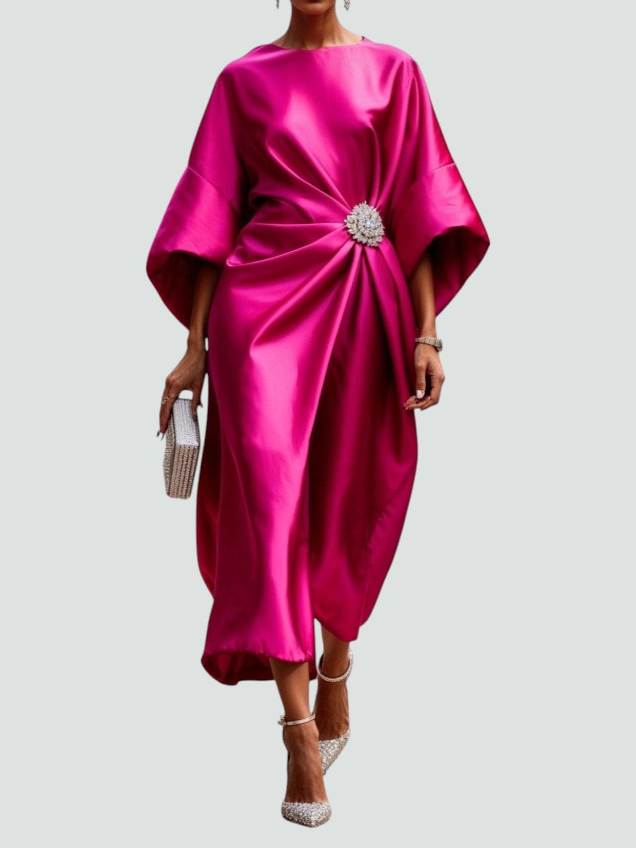 Women's Cape Sleeve Maxi Dress