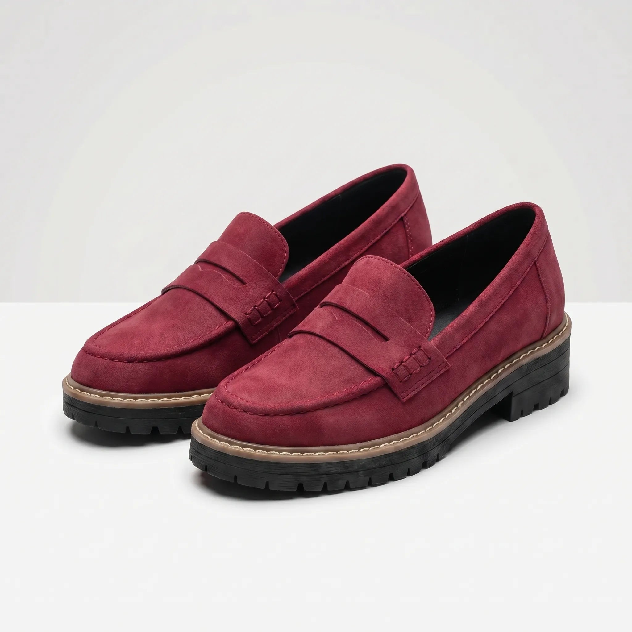 Chunky Sole Penny Loafers
