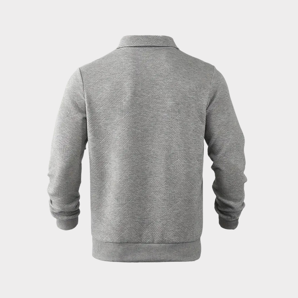 Men's Textured Half-Zip Sweatshirt