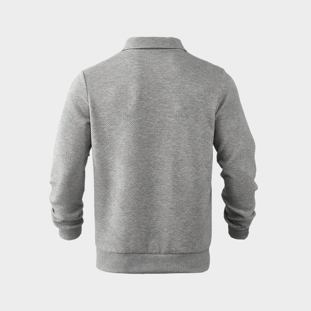 Men's Textured Half-Zip Sweatshirt