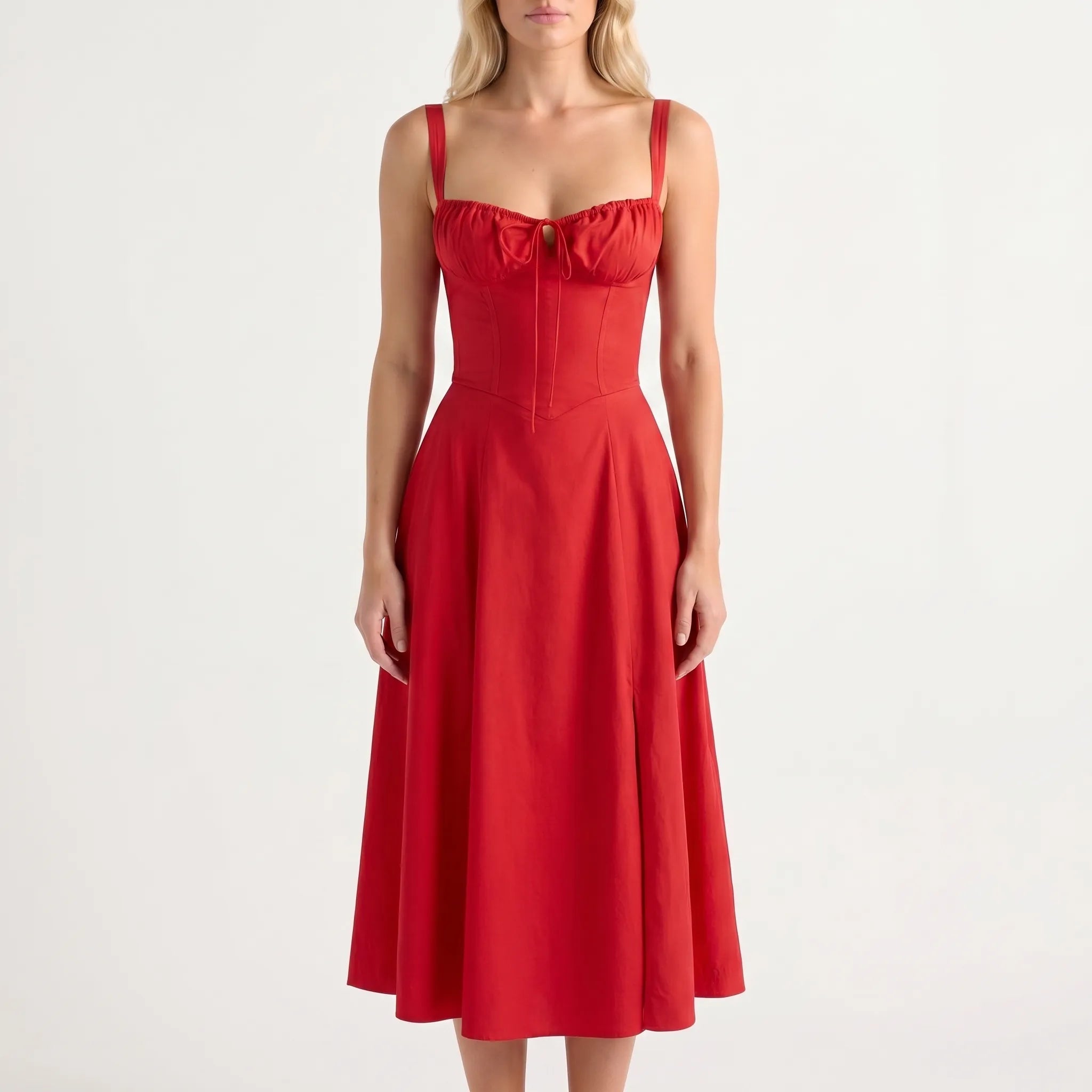 Floral Corset Midi Dress
