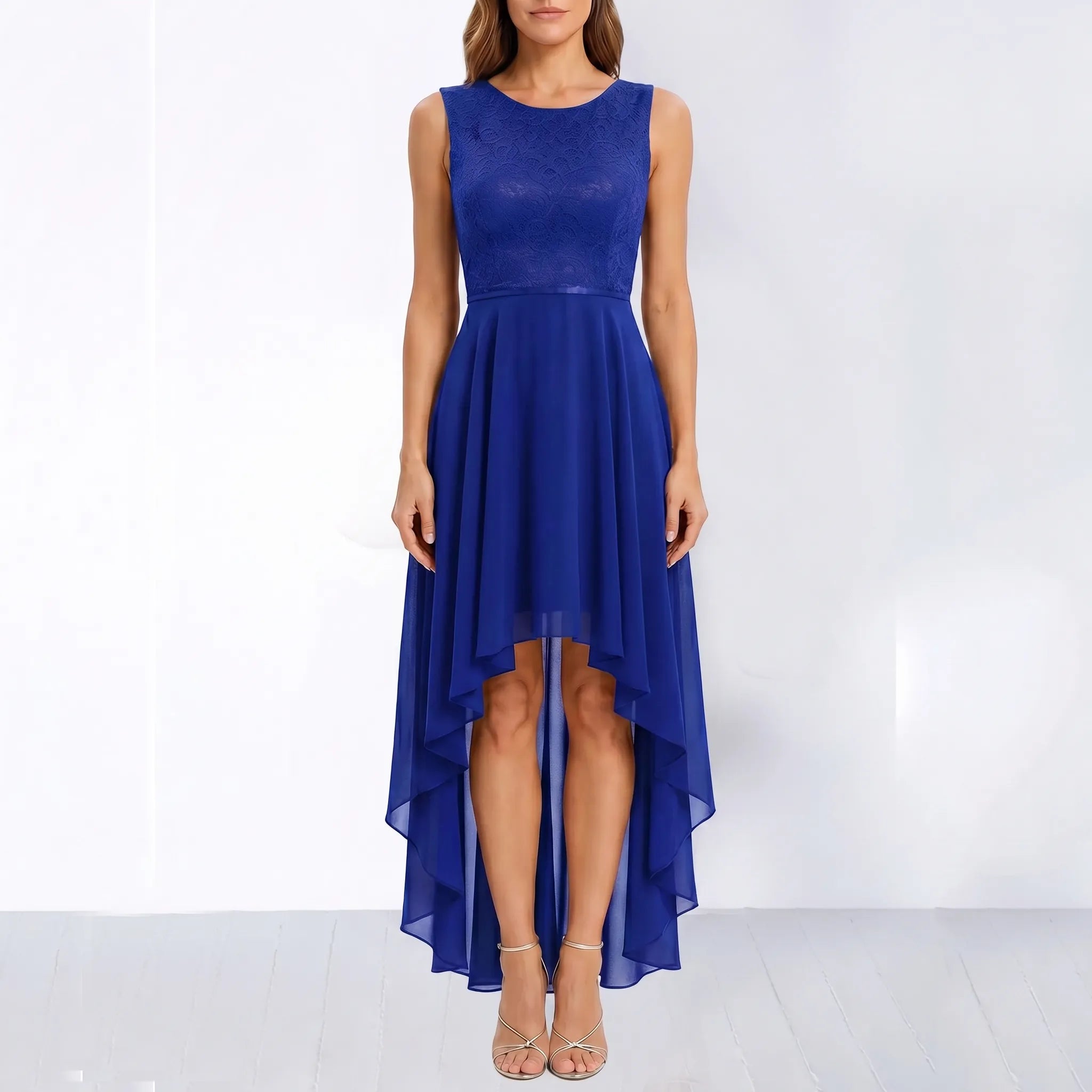 Fit and Flare High-Low Dress