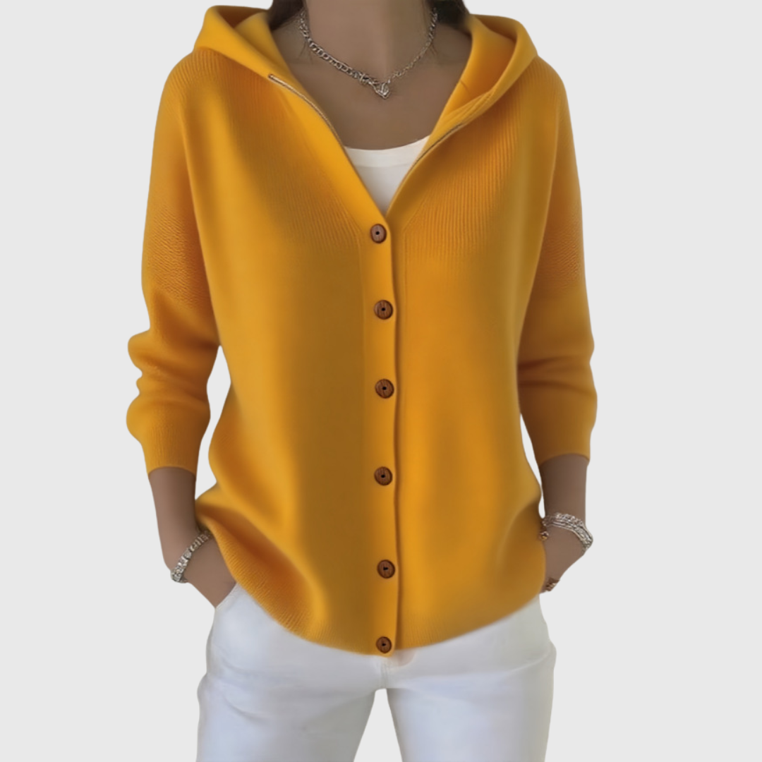 Women's Hooded Button-Up Cardigan