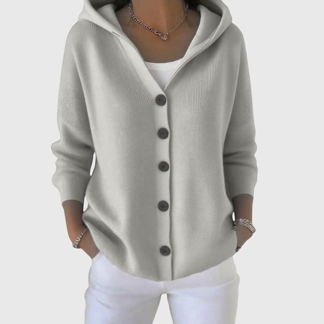 Women's Hooded Button-Up Cardigan