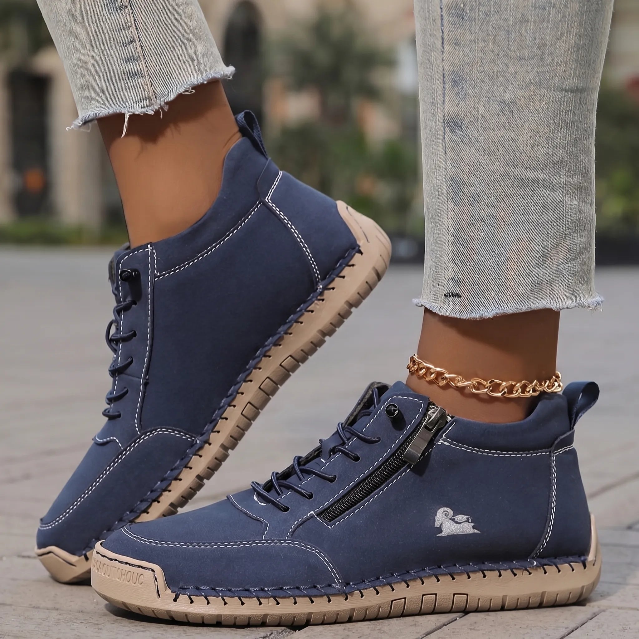 Zip Up Walking Sneakers