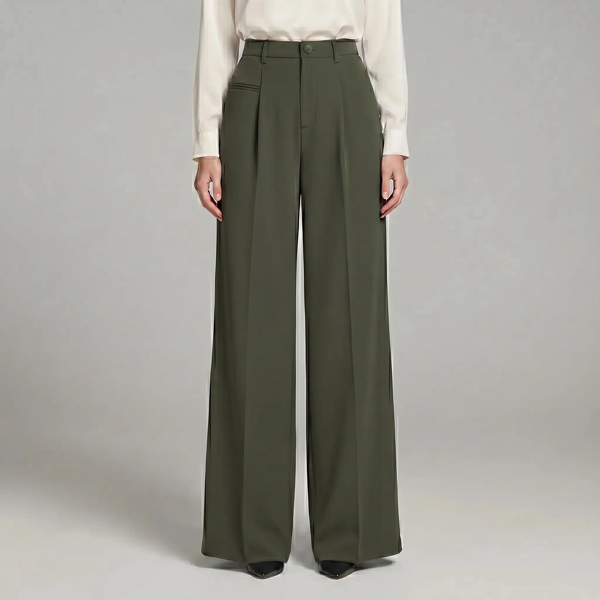 Women's Pleated Palazzo Pants Wide Leg
