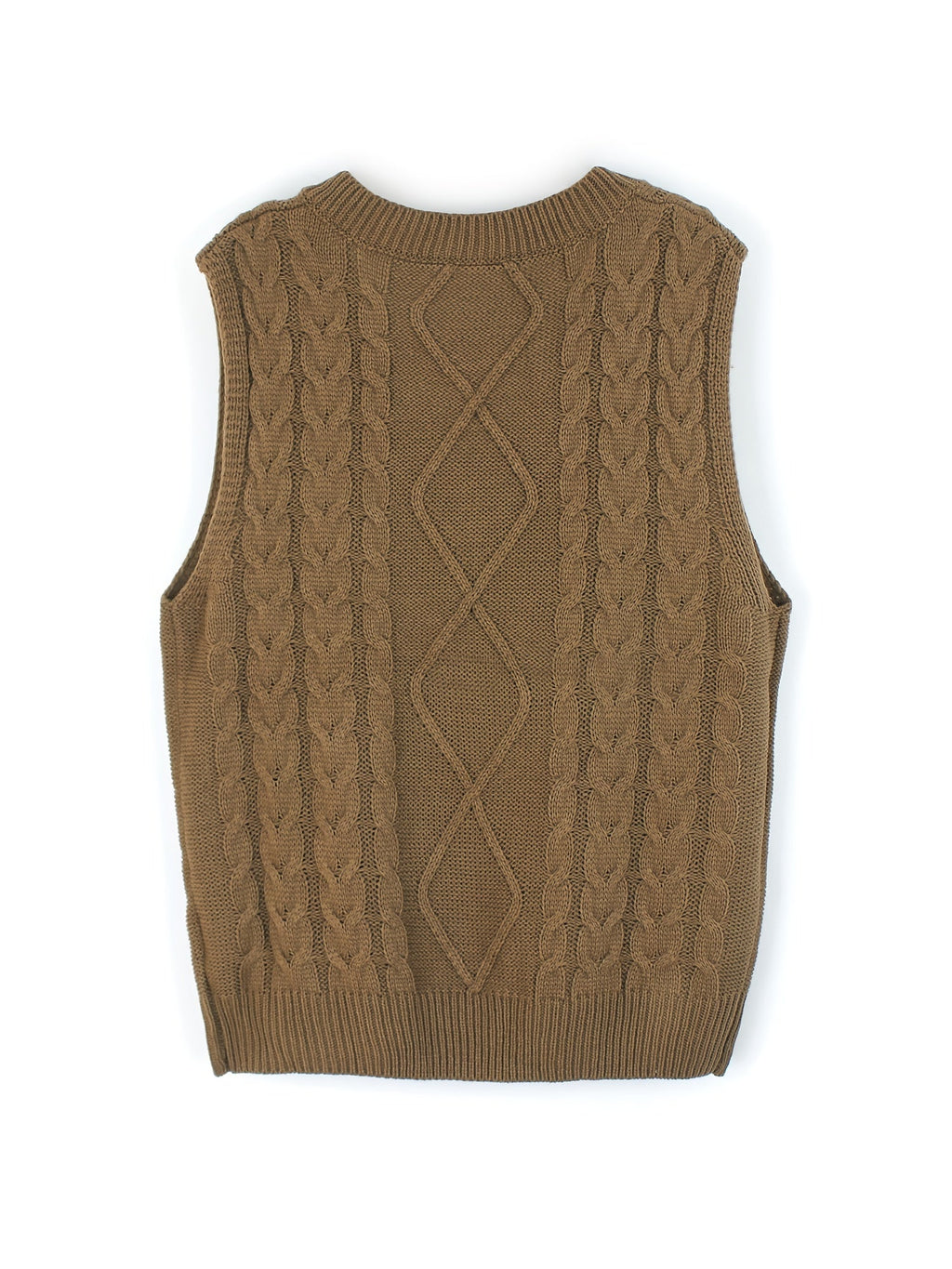 Women's Cable-Knit V-Neck Sweater Vest