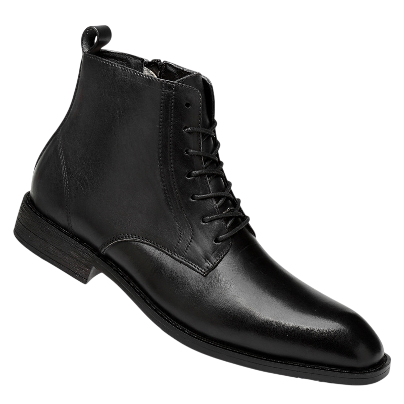 Men's Leather Lace-Up Ankle Boots