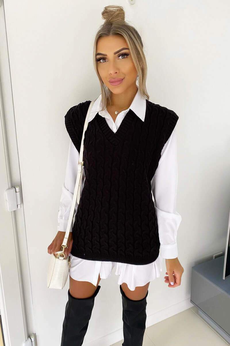 Women's Cable Knit Two-Piece Set