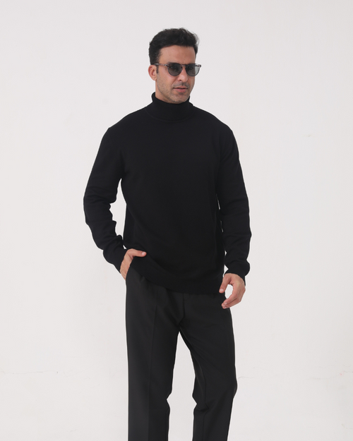 Men's Fine Knit Turtleneck Sweater