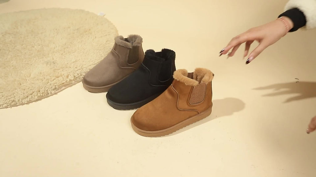 Women's Plush Platform Ankle Boots