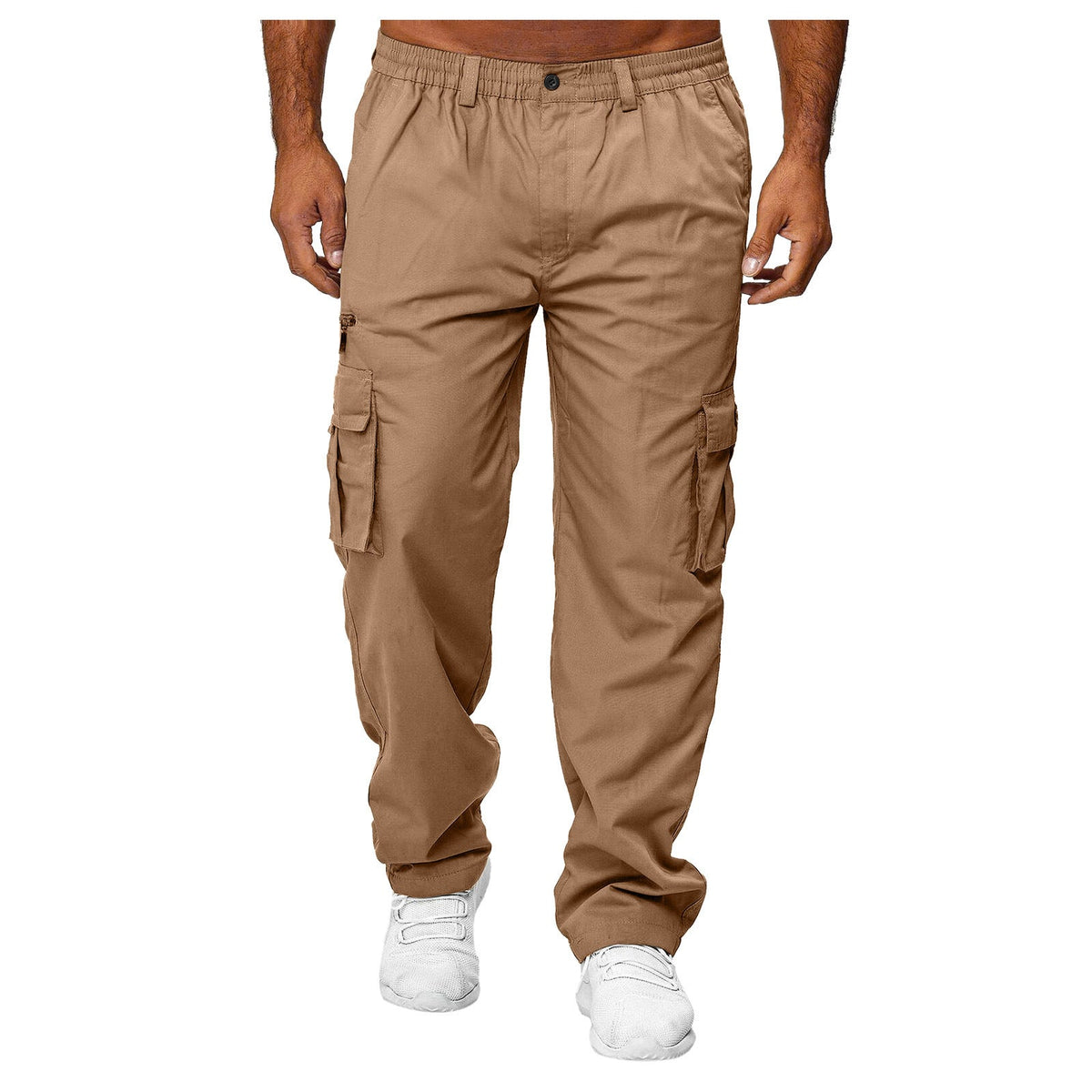 Men's Utility Cargo Trousers - Khaki
