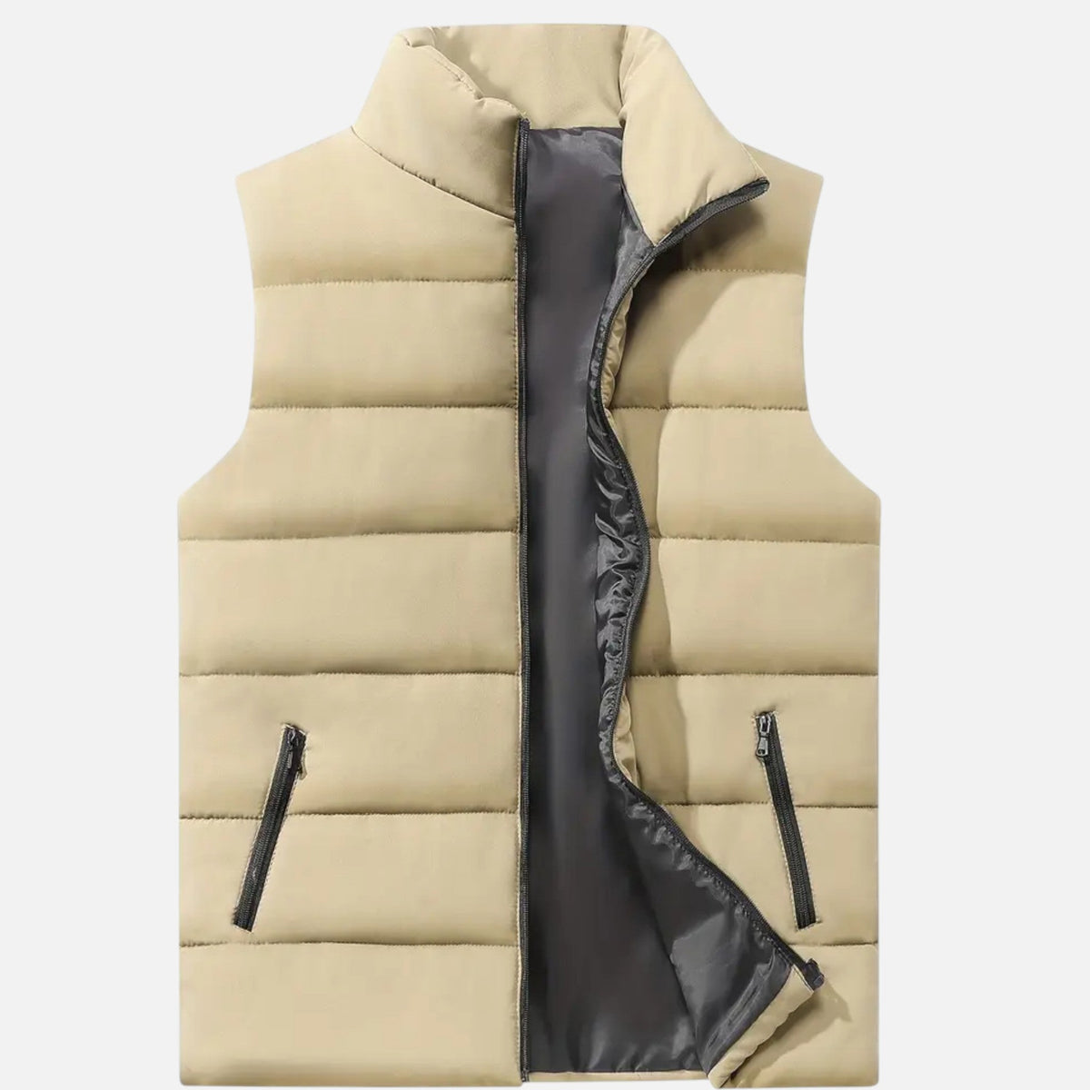 Men's Quilted Zip-Up Padded Winter Vest