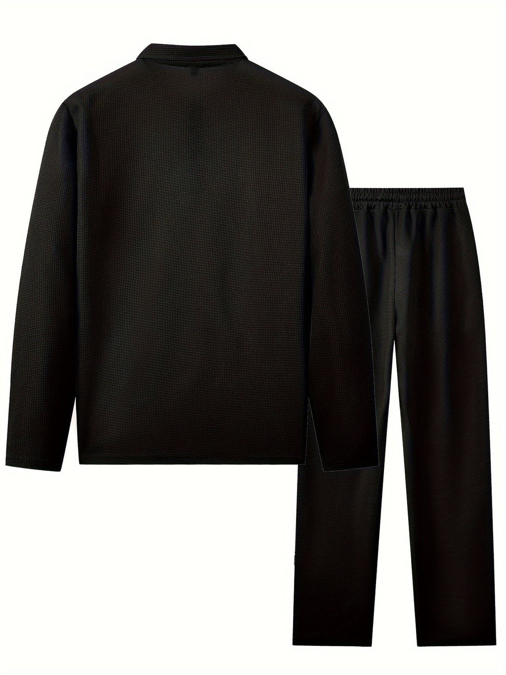 Men's Relaxed Textured Two-Piece Set