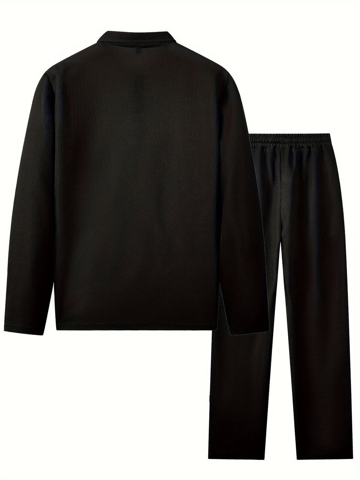 Men's Relaxed Textured Two-Piece Set