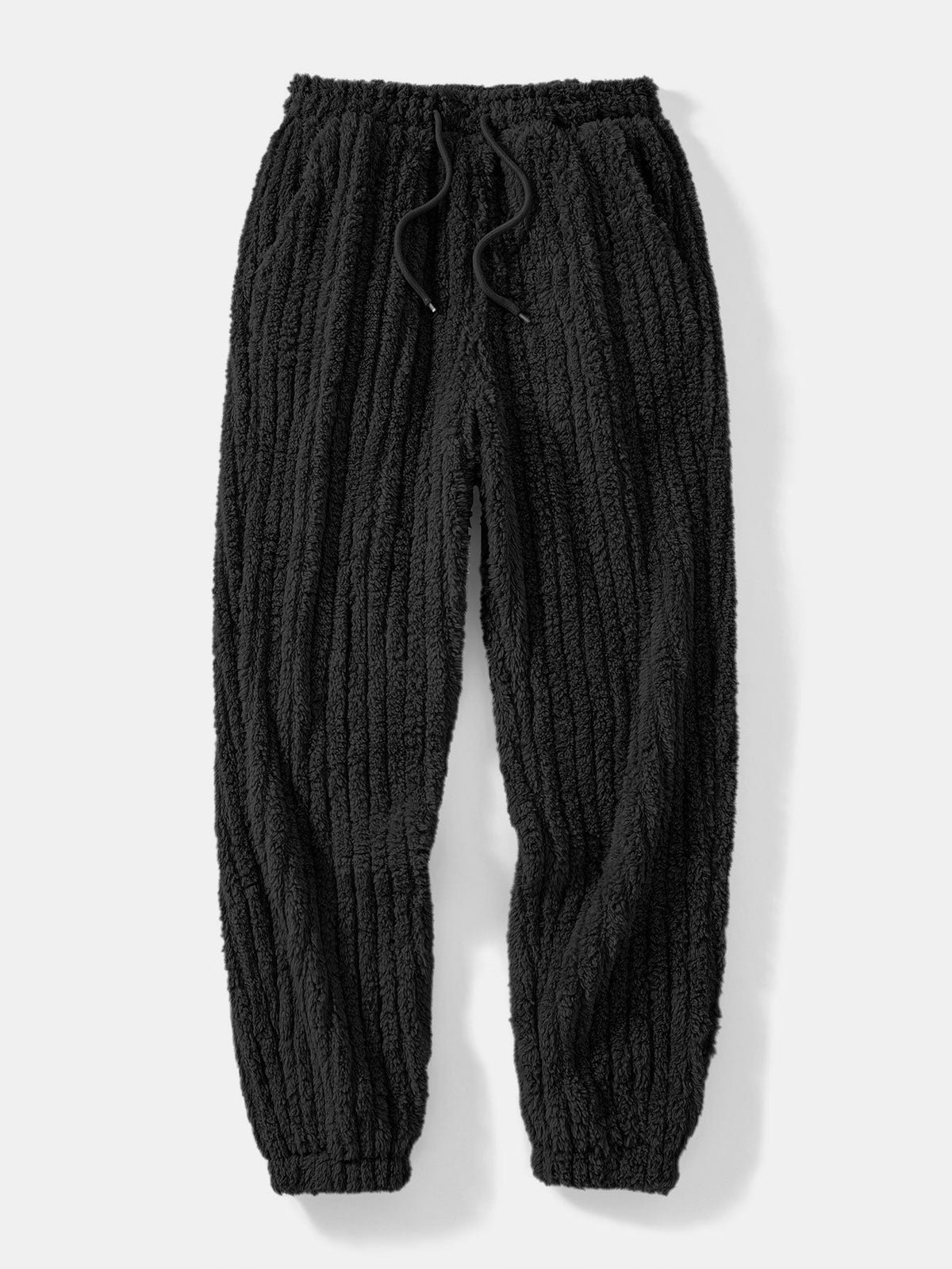 Men's Ribbed Teddy Pullover Hoodie and Jogger Set