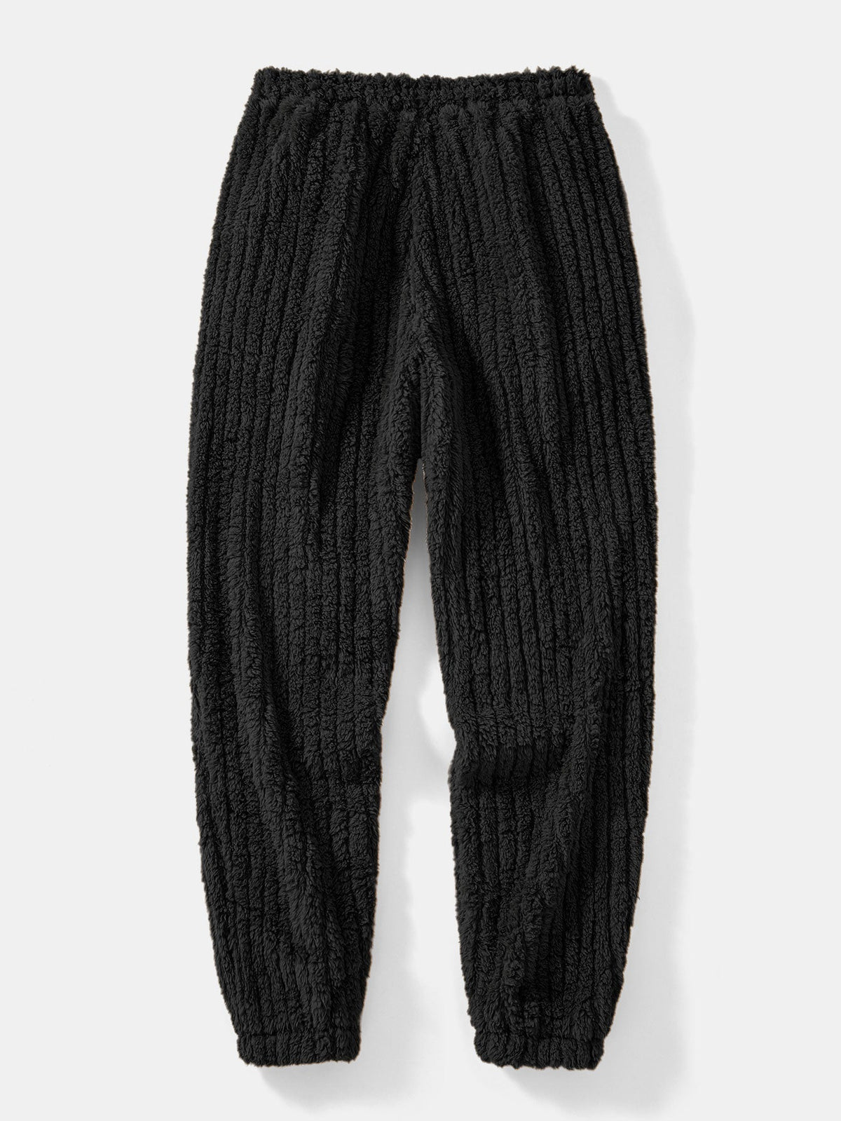 Men's Ribbed Teddy Pullover Hoodie and Jogger Set
