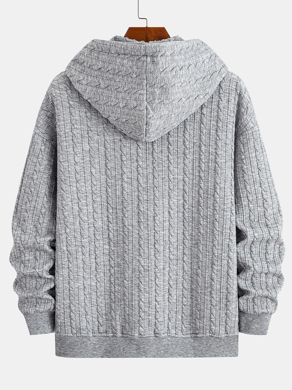 Men's Jacquard Zip Hoodie and Straight-Leg Pants Set