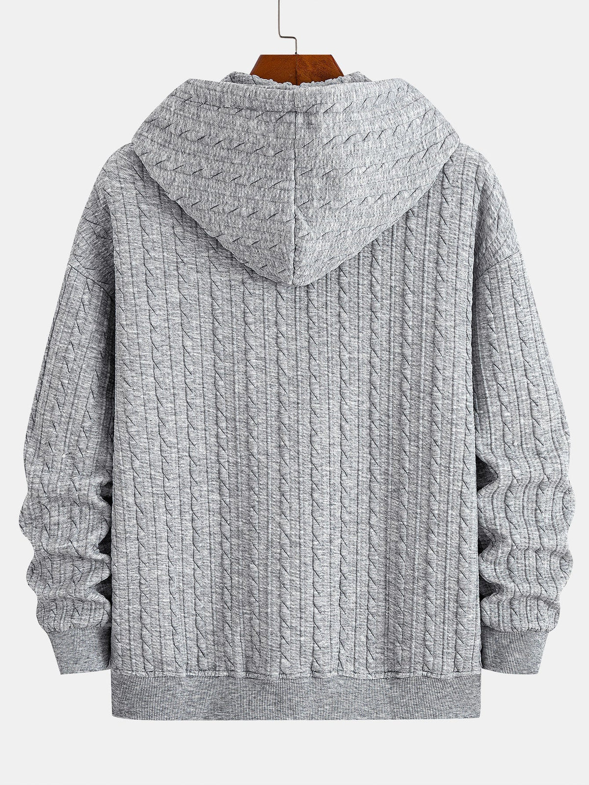 Men's Jacquard Zip Hoodie and Straight-Leg Pants Set
