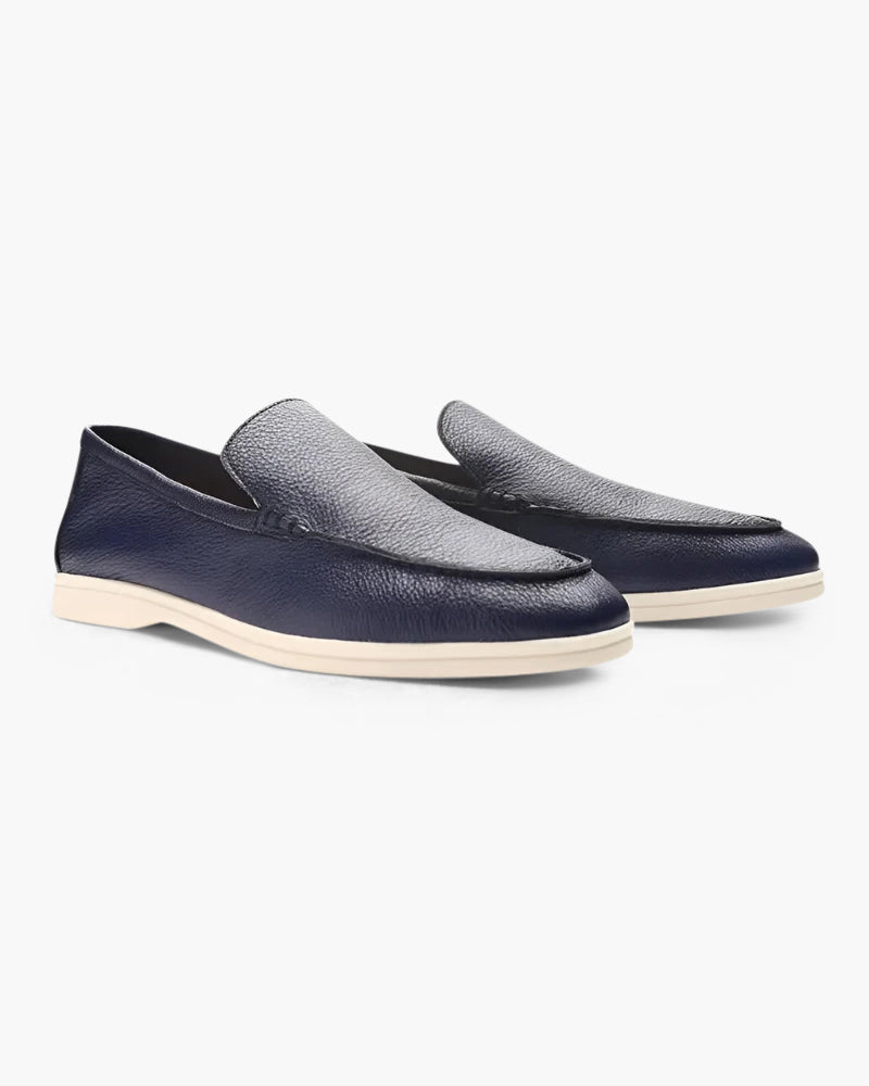 Men's Textured Leather Loafers