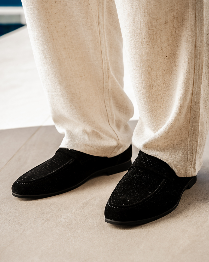 Men's Suede Penny Loafers