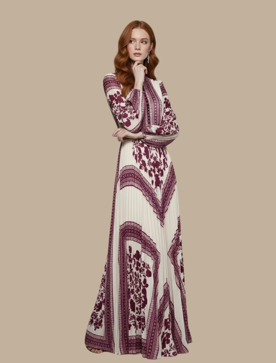Women's Pleated Maxi Dress
