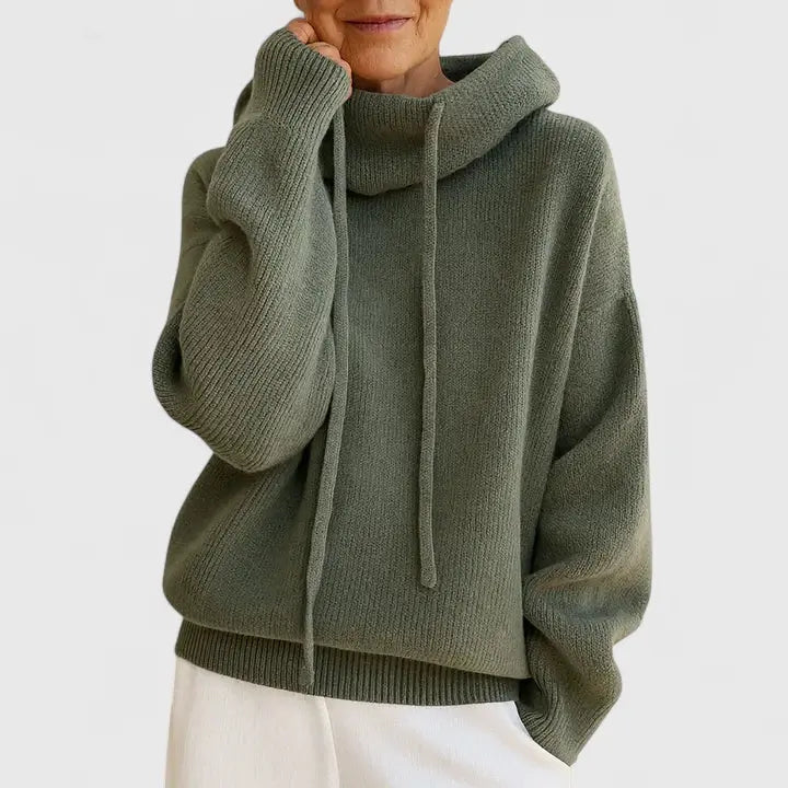 Women's Oversized Ribbed Knit Hoodie