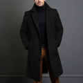 Men's Wool Longline Notched Lapel Overcoat