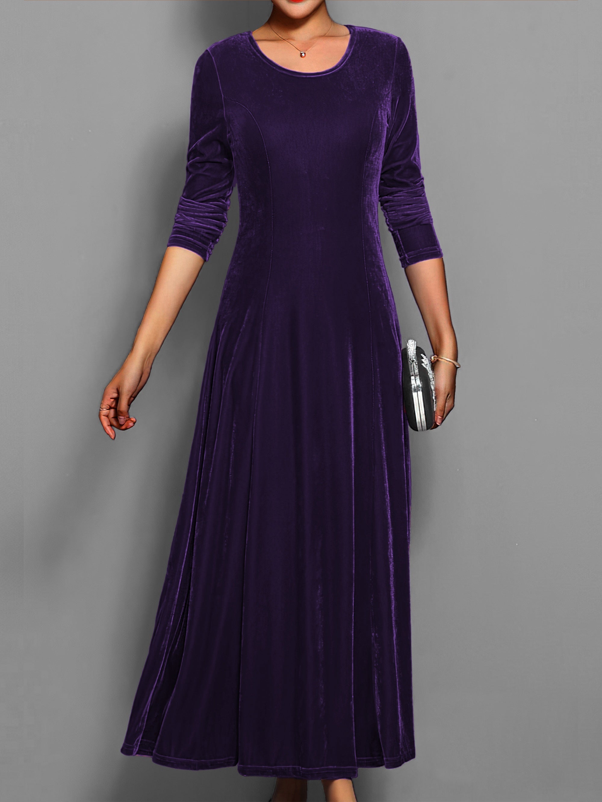 Women's Velvet Maxi Dress