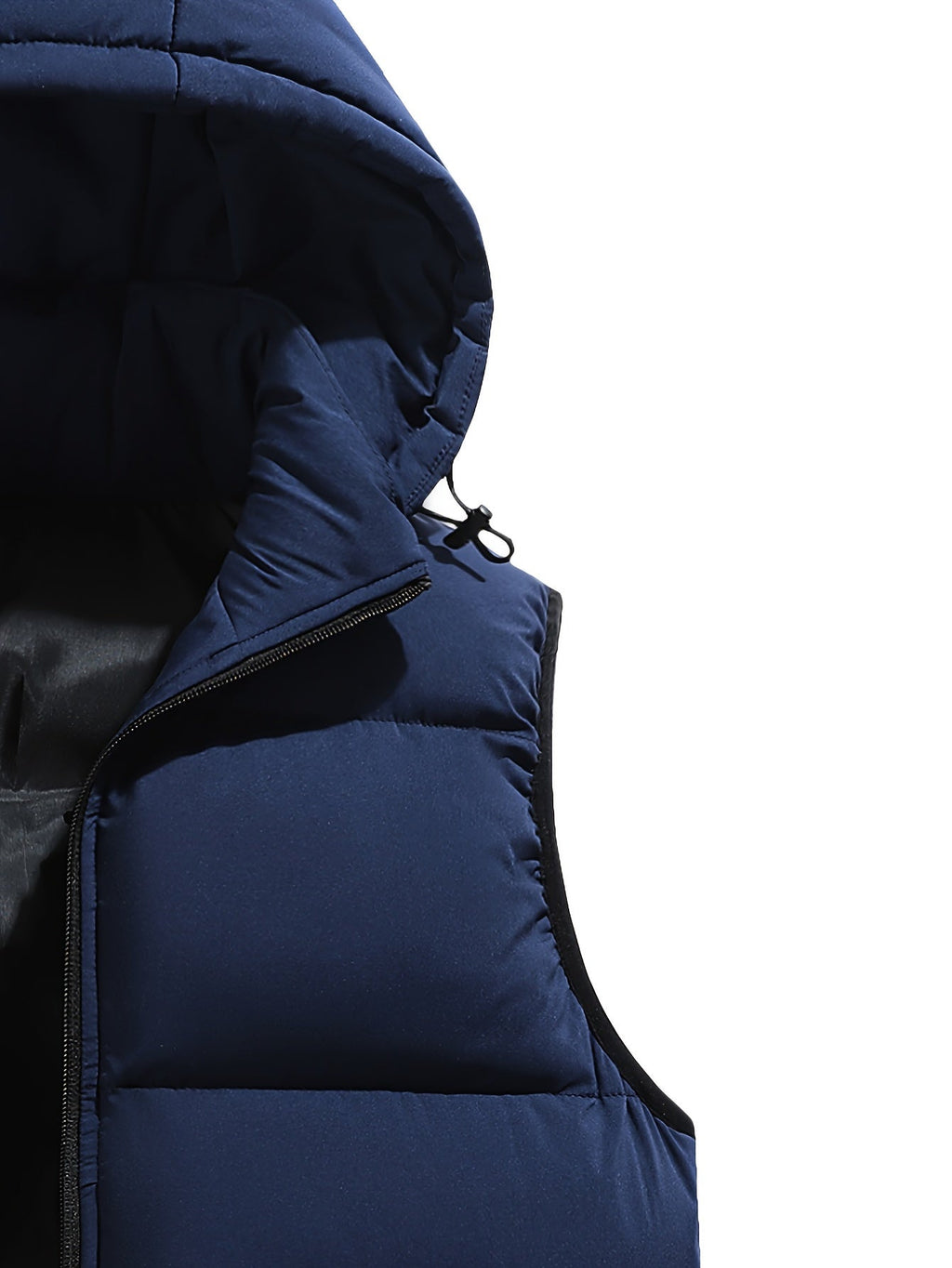 Men's Padded Hooded Vest with Zip Pockets