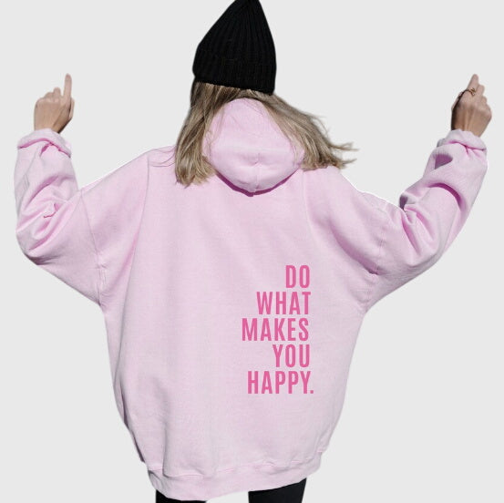 Women's Oversized Statement-Print Hoodie