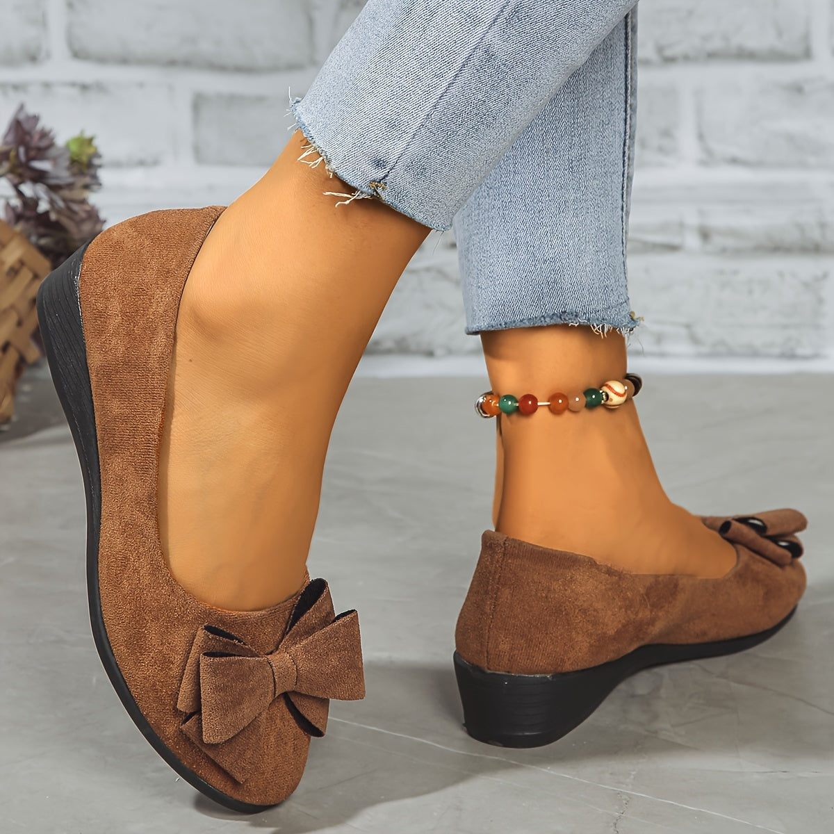Women's Bow Detail Orthopedic Flats