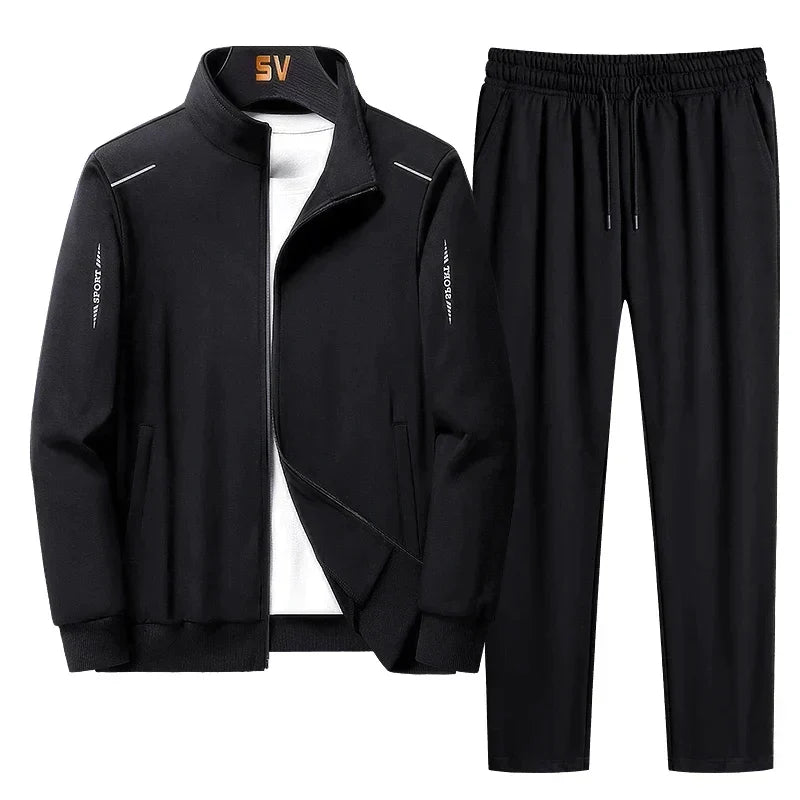 Men's Tracksuit Set with Zip Jacket