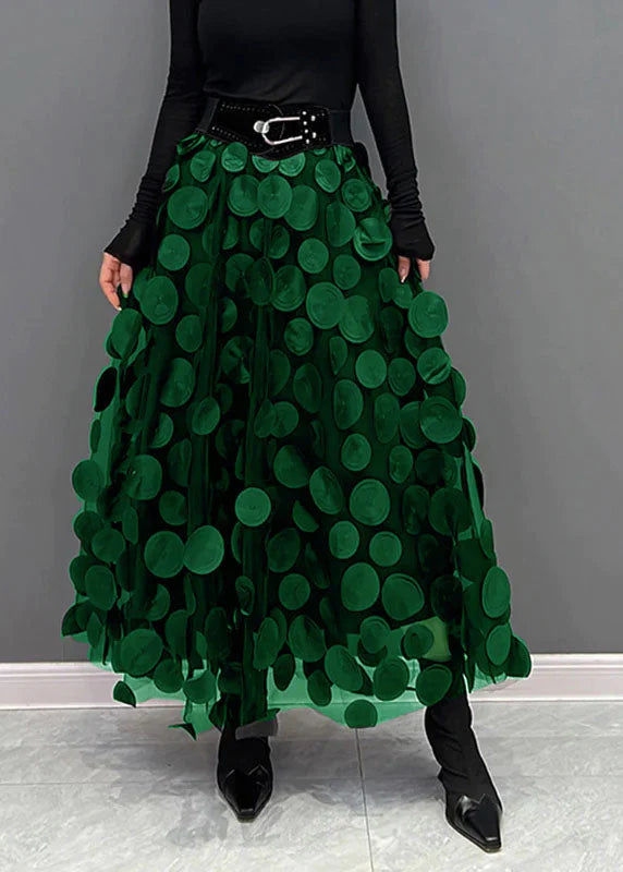 Women's Printed Maxi Skirt Flowing High-Waist Style for Spring and Summer