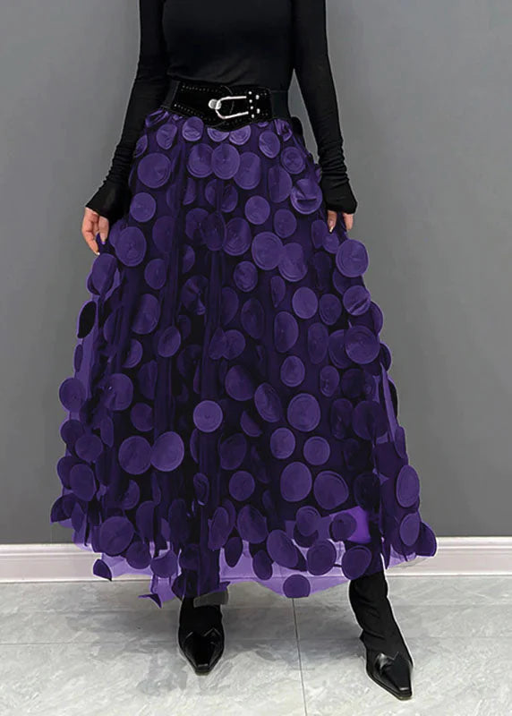 Women's Printed Maxi Skirt Flowing High-Waist Style for Spring and Summer