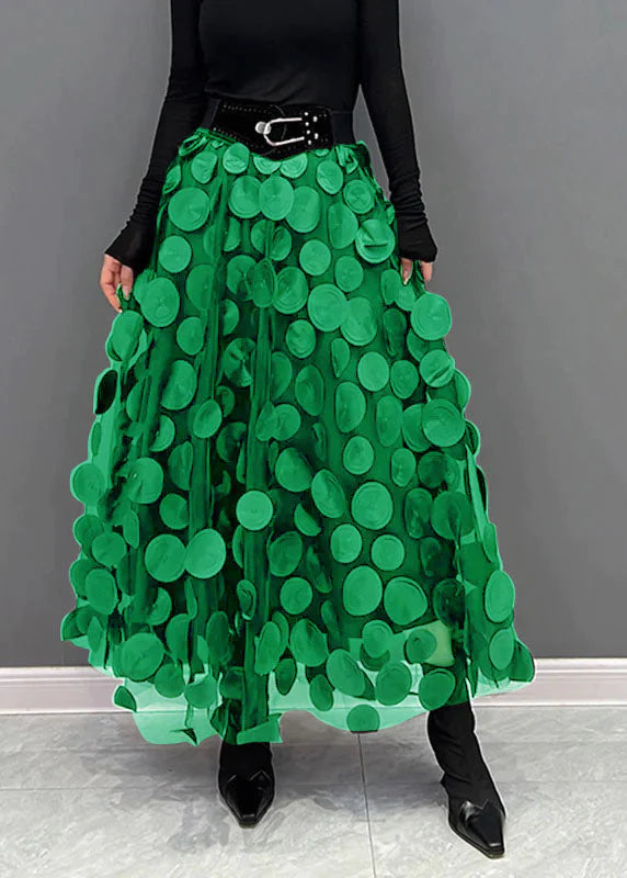 Women's Printed Maxi Skirt Flowing High-Waist Style for Spring and Summer