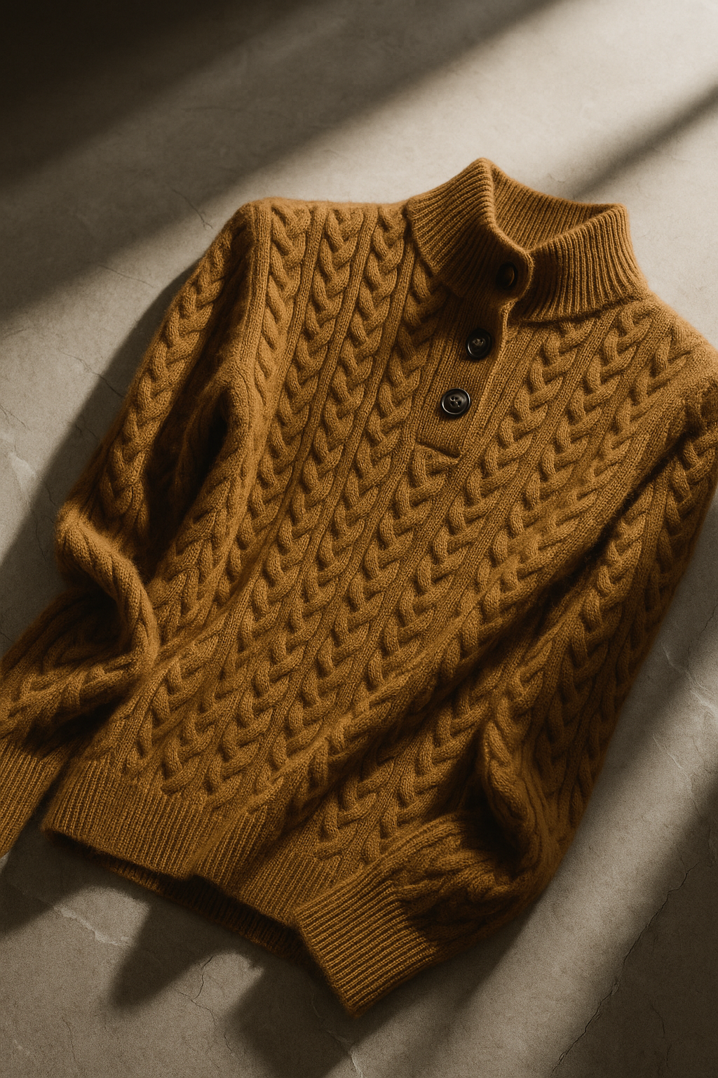 Women's Button-Up Cable Knit Sweater