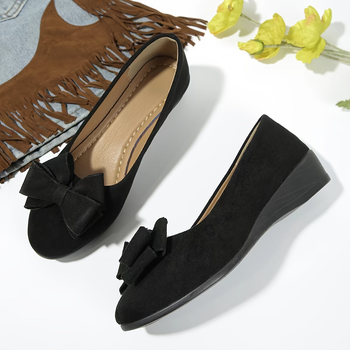 Women's Bow Detail Orthopedic Flats