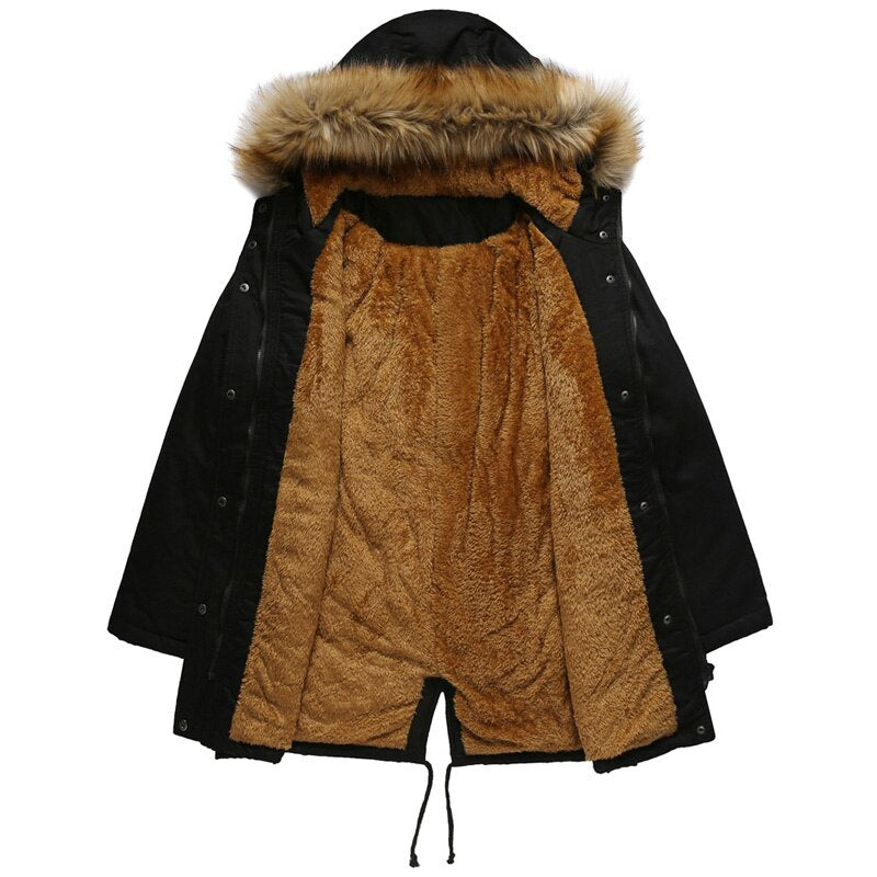 Women's Faux-Fur Trim Hooded Drawstring-Waist Parka