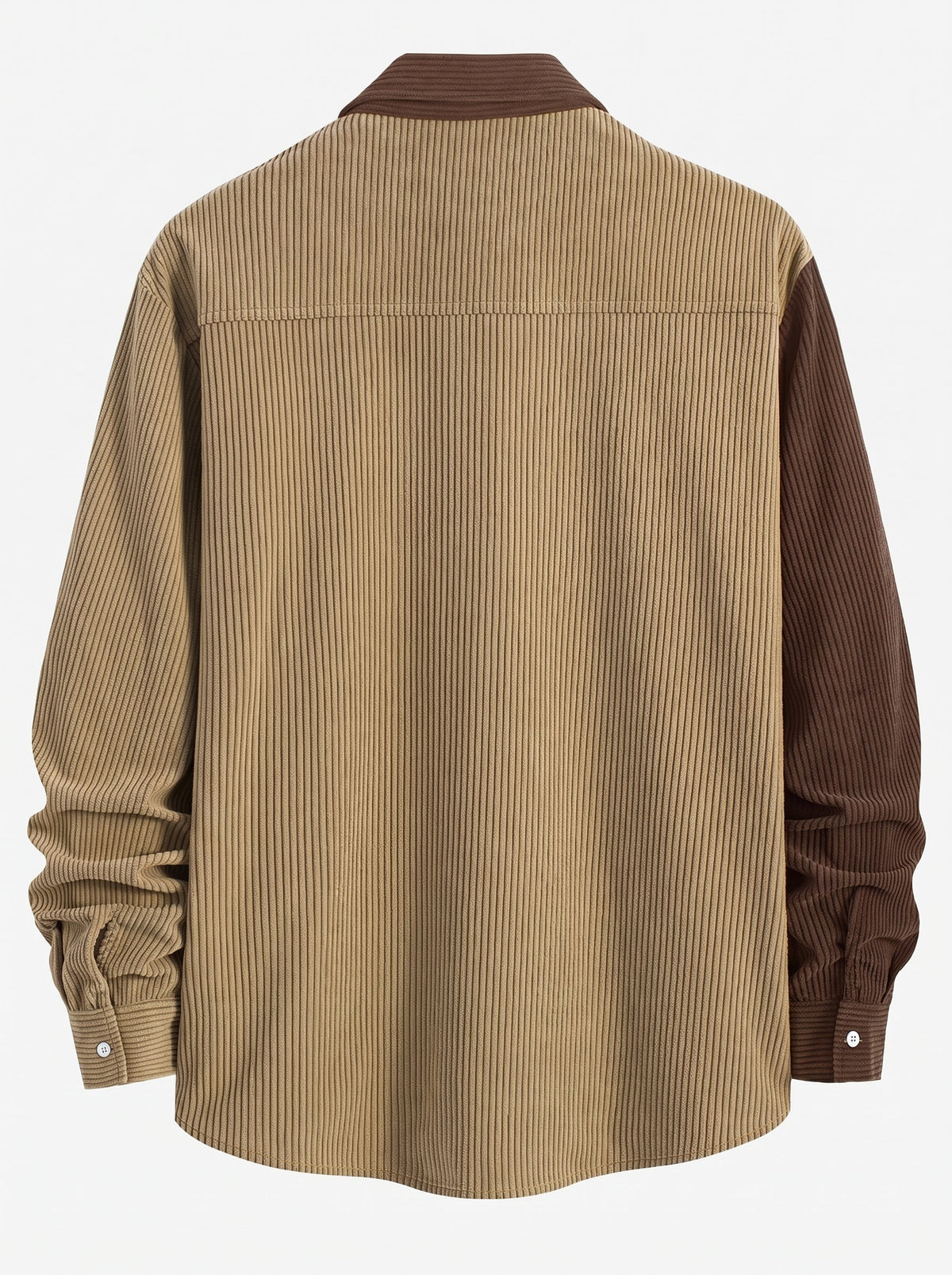 Men's Corduroy Shirt and Straight-Leg Trousers Set